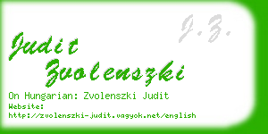 judit zvolenszki business card